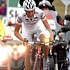 Andy Schleck im weissen Trikot des besten Jungfahrers bei der 15. Etappe desGiro d'Italia 2007